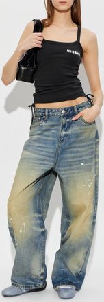 Misbhv Wide-leg Jeans, Womens, Navy Blue
