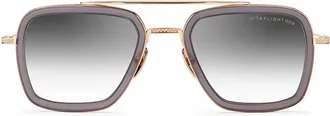 Dita Eyewear FLIGHT-006-7806L Mixed-Metal Gradient Lens Sunglasses - Gray