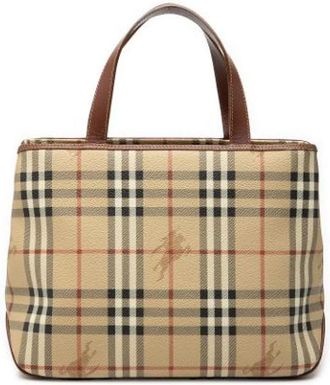 Burberry Pre-owned Handbags, female, Beige, Size: ONE SIZE Pre-owned Fabric Tote