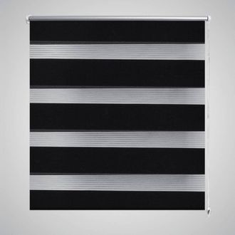 Berkfield Home Zebra Blind 40 x 100 cm Black