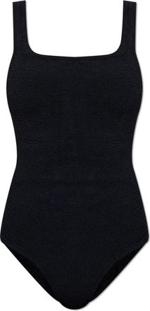 Hunza G Badmode, Dames, Zwart, ONE Size, Coverage Square Neck Swim