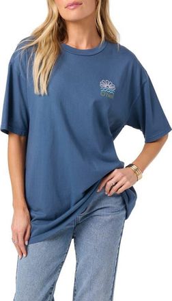 O'Neill Horizon Oversize T-Shirt in Blue Fusion at Nordstrom, Size X-Small