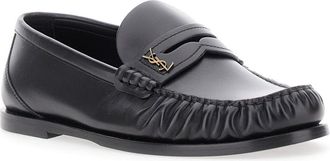 Saint Laurent Womens Loafers Laurent Black Leather Calfskin