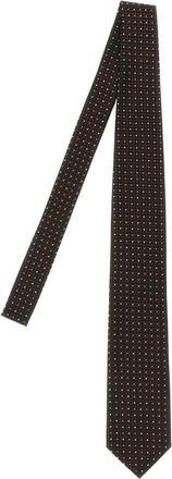 Tom Ford Accessoires, Heren, Bruin, ONE Size, Zijden Jacquard Das