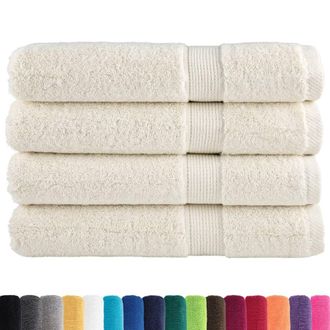 Berkfield Home Premium Sauna Towels SOLUND 4 pcs Cream 80x200 cm 600 gsm