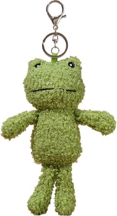 Generic Stuffed Frog Keychain - Plush 3.5 Inch, Cute Animal Pendant Keychain | Comfortable, Plush Frog Keychains, Car Key Ring For New Year, Students, Kids, G