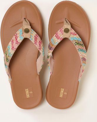 Fat Face FatFace Edie Tan Brown Comfort Flip Flop