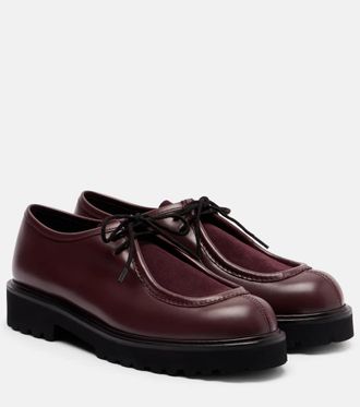 Max Mara Track leather and suede loafers