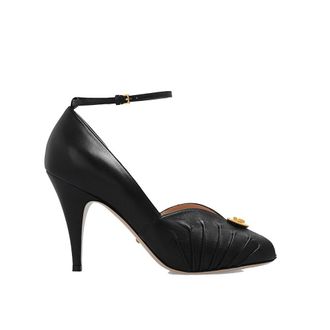 Gucci Black Leather High Heel Womens Pumps