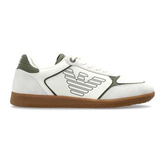 Emporio Armani Emporio Armani Ea7, Schoenen, Heren, Beige, 43 1/2 EU, Leer, Sportschoenen met Logo