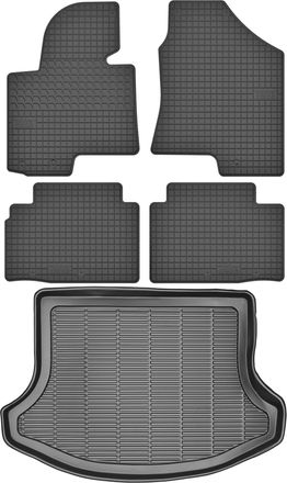 OEM Juego De Alfombrillas De Goma Para Coche Y Alfombrilla Para Maletero Para Kia Sportage Iii Suv (2010-2016)