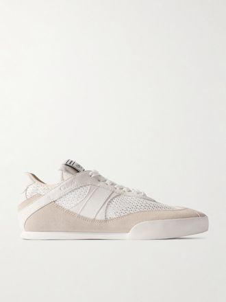 Chloé Sneakers In Camoscio, Mesh E Pelle Kick - Crema