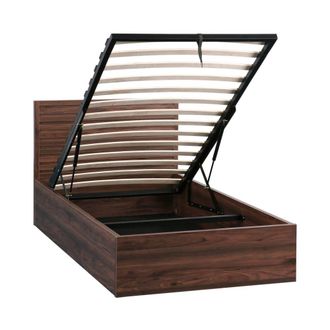 Sweeek Cama con caj&oacute;n, somier de l&aacute;minas y cabecero 90x190cm decorado en