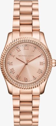 Michael Kors Mini Lexington Pav&eacute; Rose Gold-Tone Watch