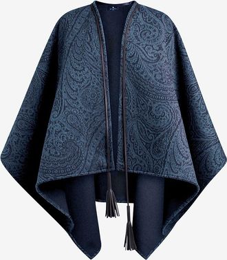 Etro Woll- und Kaschmircape mit Paisley-Print