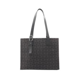 Loewe Pre-owned Tote Bags, male, Black, Size: ONE SIZE Pre-owned Canvas Shoulder Bag