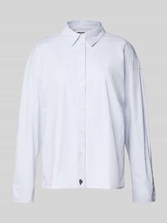 Review Regular Fit Hemdbluse mit Label-Stitching in Bleu, Gr&ouml;&szlig;e XL