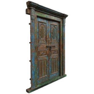 Wanderlust Deco Puerta De Madera Marron 160x20x224h Cm