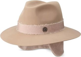 Maison Michel Cappello Henrietta con nastro - Toni neutri