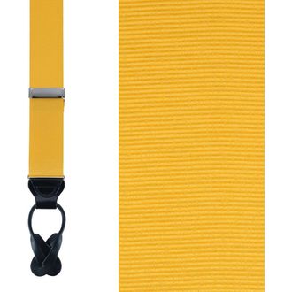 Trafalgar Store Phoenix 38mm Grosgrain Non Stretch Ribbon Button End Suspenders in Gold at Nordstrom