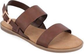 Journee Collection Lavine Sandal - Wide Width in Brown at Nordstrom Rack, Size 6.5