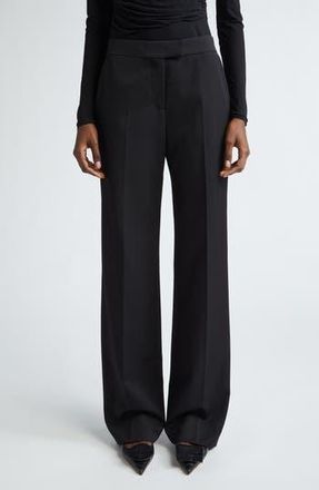 Zimmermann Pavilion Wool Blend Straight Leg Tux Pants in Black at Nordstrom Rack, Size 4