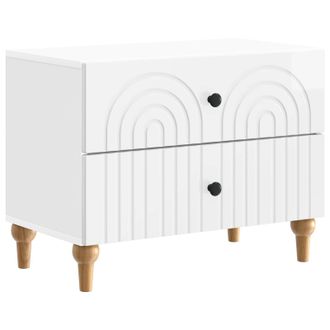 vidaXL Armario De Noche Con Caj&oacute;n Brillante 62 X 34,5 X 48 Cm Vidaxl