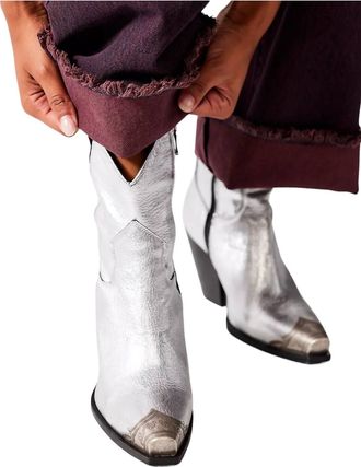 Free People Womens Brayden Boots In Silver