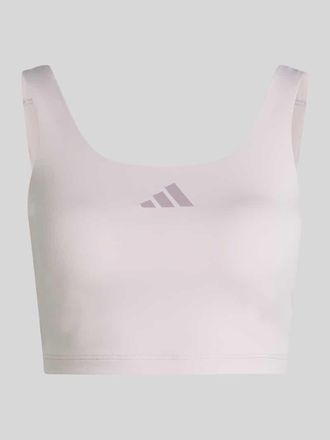 adidas Sport-BH mit Logo Print und R&uuml;cken-Detail in Hellrosa, Gr&ouml;&szlig;e XL