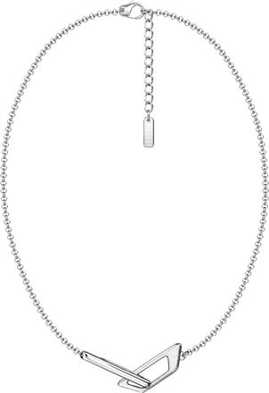 Diesel Stainless Steel Band Necklace - Necklaces - Unisex - Silver