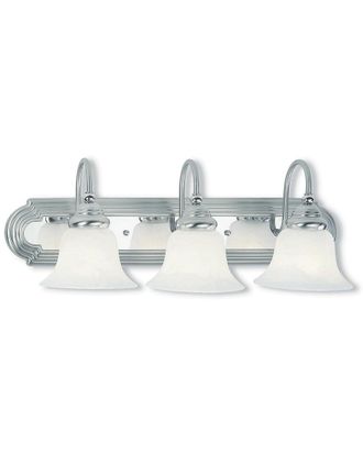 Livex Lighting Livex Belmont 3-Light BN w/ CH Insert Bath-Light