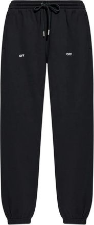 Off-white Pantaloni sportivi Stencil Arrow con coulisse - Nero