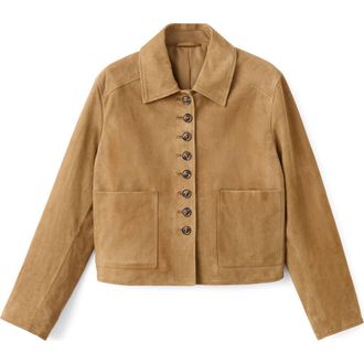 Mango Suede Jacket in Ochre at Nordstrom Rack, Size Medium