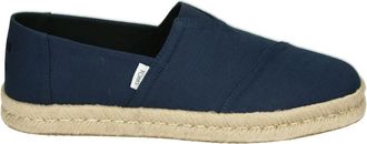 Toms Toms, Schoenen, Heren, Blauw, 46 EU, Linnen, Blauwe Instappers met Touwontwerp