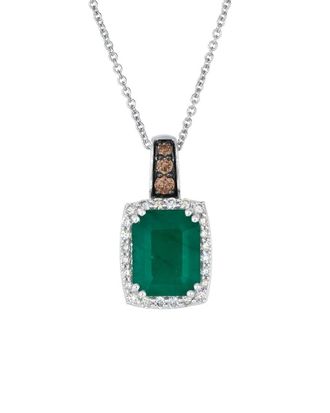 Le Vian New Emerald 14K 1.91 Ct. Tw. Diamond & New Emerald Pendant Necklace