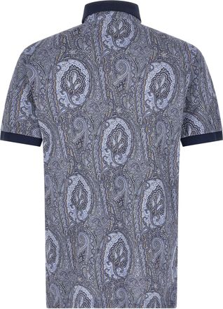 Etro Mens Blue Cotton Polo Shirt