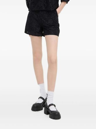 Desigual Shorts a fiori - Nero