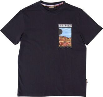 Napapijri 1761 BLU Marine - Heren - T-shirts - Blauw - L - Tops