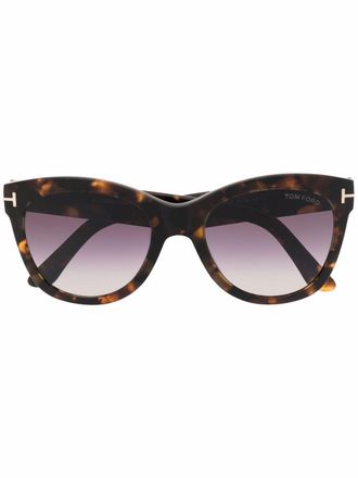 Tom Ford Eyewear Occhiali da sole cat-eye Wallace - Marrone