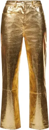 Amy Lynn AmyLynn Lupe metallic rechte broek voor dames (Goud)
