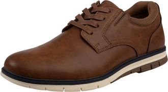 Comfort Plus Mens Fortis Plain-Toe Oxford Sneaker by Payless, Cognac II, 5.5 UK