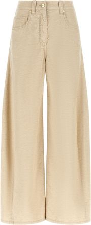 Brunello Cucinelli Beige Cotton Casual Womens Pants