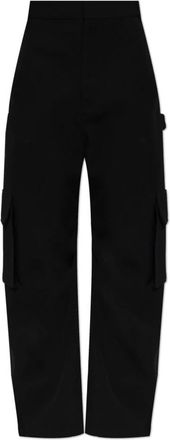 Balenciaga Wool Broeken - Dames - Broeken - Zwart - XS - Wol - Broeken
