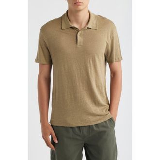 Alex Crane Linen Polo in Tank at Nordstrom, Size Xx-Large