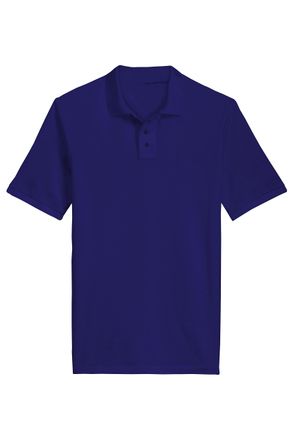 Generic Mens Slim Fit Cotton Pique Polo Shirts for Men Adult, Plain Casual Work Sports T- Shirt Top - Royal - Small