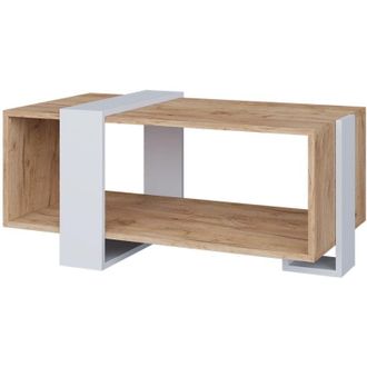 Vicco Tavolino Aven, Rovere bianco/dorato, 91.5 x 52 cm