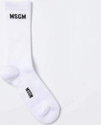 Msgm Calze Msgm in cotone stretch con logo jacquard