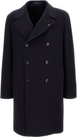 Tagliatore Dark Blue Double Breasted Coat