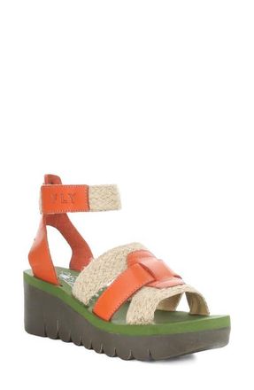 FLY London Yory Ankle Strap Sandal in Scarlet at Nordstrom, Size 10-10.5Us
