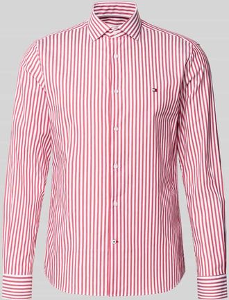 Tommy Hilfiger Tailored Slim Fit Businesshemd aus Baumwoll-Mix in Rot, Gr&ouml;&szlig;e 39